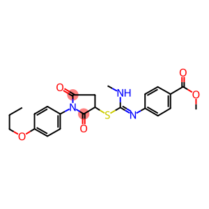 methyl 4-{[{[2,5-dioxo-1-(4-propoxyphenyl)-3-pyrrolidinyl]sulfanyl}(methylamino)methylene]amino}benzoate