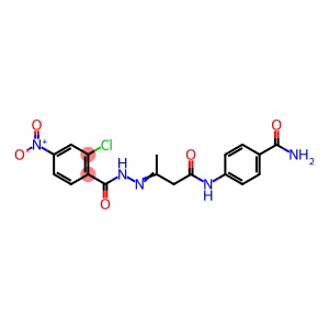 4-{[3-({2-chloro-4-nitrobenzoyl}hydrazono)butanoyl]amino}benzamide