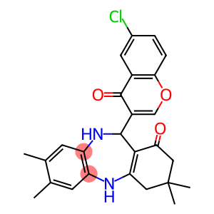 11-(6-chloro-4-oxo-4H-chromen-3-yl)-3,3,7,8-tetramethyl-2,3,4,5,10,11-hexahydro-1H-dibenzo[b,e][1,4]diazepin-1-one