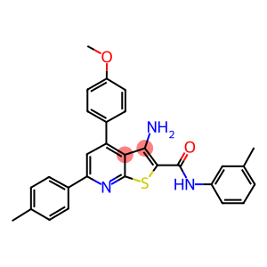 3-amino-4-(4-methoxyphenyl)-N-(3-methylphenyl)-6-(4-methylphenyl)thieno[2,3-b]pyridine-2-carboxamide