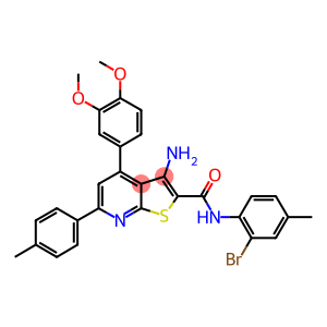 3-amino-N-(2-bromo-4-methylphenyl)-4-(3,4-dimethoxyphenyl)-6-(4-methylphenyl)thieno[2,3-b]pyridine-2-carboxamide