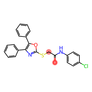 N-(4-chlorophenyl)-2-[(4,5-diphenyl-1,3-oxazol-2-yl)sulfanyl]acetamide