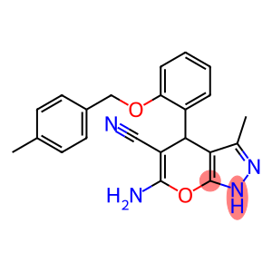 6-amino-3-methyl-4-{2-[(4-methylbenzyl)oxy]phenyl}-1,4-dihydropyrano[2,3-c]pyrazole-5-carbonitrile