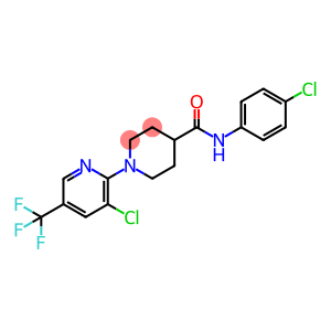 N-(4-CHLOROPHENYL)-1-[3-CHLORO-5-(TRIFLUOROMETHYL)-2-PYRIDINYL]-4-PIPERIDINECARBOXAMIDE
