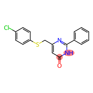 6-([(4-CHLOROPHENYL)SULFANYL]METHYL)-2-PHENYL-4-PYRIMIDINOL