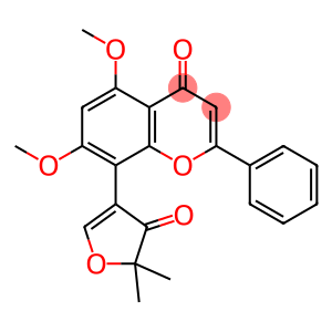 8-(4,5-Dihydro-5,5-dimethyl-4-oxofuran-3-yl)-5,7-dimethoxy-2-phenyl-4H-1-benzopyran-4-one