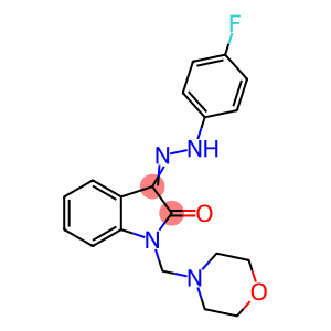 1-(MORPHOLINOMETHYL)-1H-INDOLE-2,3-DIONE 3-[N-(4-FLUOROPHENYL)HYDRAZONE]