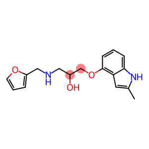 2-Propanol, 1-[(2-furanylmethyl)amino]-3-[(2-methyl-1H-indol-4-yl)oxy]-