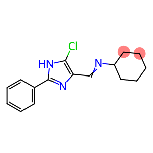 (1E)-1-(5-chloro-2-phenyl-1H-imidazol-4-yl)-N-cyclohexylmethanimine