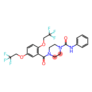 4-[2,5-BIS(2,2,2-TRIFLUOROETHOXY)BENZOYL]-N-PHENYLTETRAHYDRO-1(2H)-PYRAZINECARBOXAMIDE