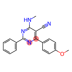 4-(4-METHOXYPHENYL)-6-(METHYLAMINO)-2-PHENYL-5-PYRIMIDINECARBONITRILE