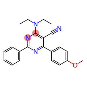 4-(DIETHYLAMINO)-6-(4-METHOXYPHENYL)-2-PHENYL-5-PYRIMIDINECARBONITRILE