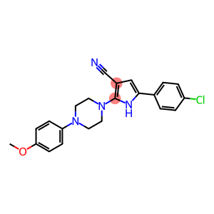 5-(4-CHLOROPHENYL)-2-[4-(4-METHOXYPHENYL)PIPERAZINO]-1H-PYRROLE-3-CARBONITRILE