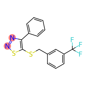 4-phenyl-5-({[3-(trifluoromethyl)phenyl]methyl}sulfanyl)-1,2,3-thiadiazole