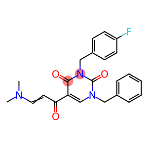 1-benzyl-5-[(2E)-3-(dimethylamino)prop-2-enoyl]-3-[(4-fluorophenyl)methyl]-1,2,3,4-tetrahydropyrimidine-2,4-dione