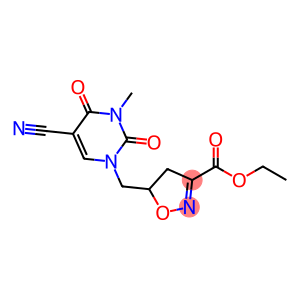 ETHYL 5-([5-CYANO-3-METHYL-2,4-DIOXO-3,4-DIHYDRO-1(2H)-PYRIMIDINYL]METHYL)-4,5-DIHYDRO-3-ISOXAZOLECARBOXYLATE