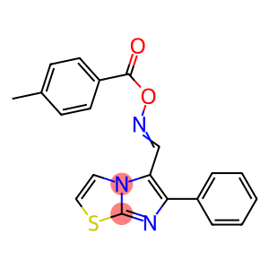 (E)-({6-phenylimidazo[2,1-b][1,3]thiazol-5-yl}methylidene)amino 4-methylbenzoate