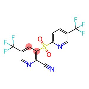 5-(TRIFLUOROMETHYL)-3-([5-(TRIFLUOROMETHYL)-2-PYRIDINYL]SULFONYL)-2-PYRIDINECARBONITRILE