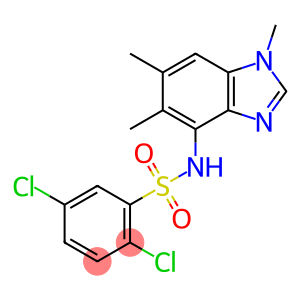 Benzenesulfonamide, 2,5-dichloro-N-(1,5,6-trimethyl-1H-benzimidazol-4-yl)-