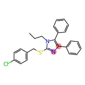 2-[(4-CHLOROBENZYL)SULFANYL]-4,5-DIPHENYL-1-PROPYL-1H-IMIDAZOLE