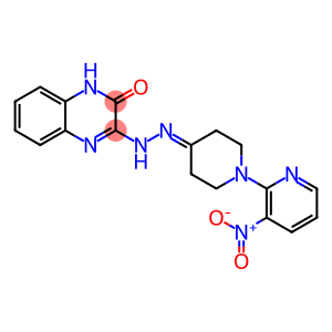 3-(2-[1-(3-NITRO-2-PYRIDINYL)-4-PIPERIDINYLIDENE]HYDRAZINO)-2(1H)-QUINOXALINONE