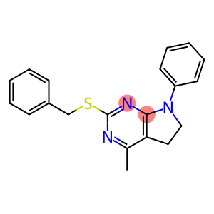 2-(BENZYLSULFANYL)-4-METHYL-7-PHENYL-6,7-DIHYDRO-5H-PYRROLO[2,3-D]PYRIMIDINE