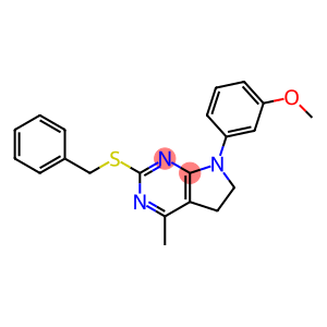 3-[2-(BENZYLSULFANYL)-4-METHYL-5,6-DIHYDRO-7H-PYRROLO[2,3-D]PYRIMIDIN-7-YL]PHENYL METHYL ETHER