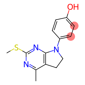 4-[4-METHYL-2-(METHYLSULFANYL)-5,6-DIHYDRO-7H-PYRROLO[2,3-D]PYRIMIDIN-7-YL]BENZENOL