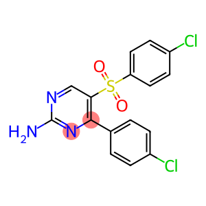 4-(4-CHLOROPHENYL)-5-[(4-CHLOROPHENYL)SULFONYL]-2-PYRIMIDINAMINE