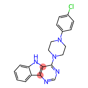 4-[4-(4-CHLOROPHENYL)PIPERAZINO]-5H-PYRIMIDO[5,4-B]INDOLE