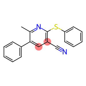 3-Pyridinecarbonitrile, 6-methyl-5-phenyl-2-(phenylthio)-