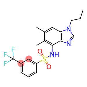 N-(5,6-DIMETHYL-1-PROPYL-1H-1,3-BENZIMIDAZOL-4-YL)-3-(TRIFLUOROMETHYL)BENZENESULFONAMIDE