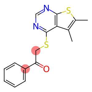 2-[(5,6-dimethylthieno[2,3-d]pyrimidin-4-yl)sulfanyl]-1-phenylethanone