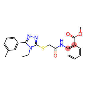 methyl 2-[({[4-ethyl-5-(3-methylphenyl)-4H-1,2,4-triazol-3-yl]sulfanyl}acetyl)amino]benzoate