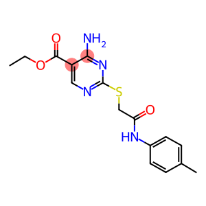 ethyl 4-amino-2-({2-[(4-methylphenyl)amino]-2-oxoethyl}sulfanyl)pyrimidine-5-carboxylate