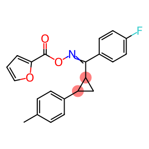 2-([(((4-FLUOROPHENYL)[2-(4-METHYLPHENYL)CYCLOPROPYL]METHYLENE)AMINO)OXY]CARBONYL)FURAN
