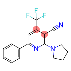 6-phenyl-2-(pyrrolidin-1-yl)-4-(trifluoromethyl)pyridine-3-carbonitrile