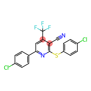 6-(4-chlorophenyl)-2-[(4-chlorophenyl)sulfanyl]-4-(trifluoromethyl)pyridine-3-carbonitrile