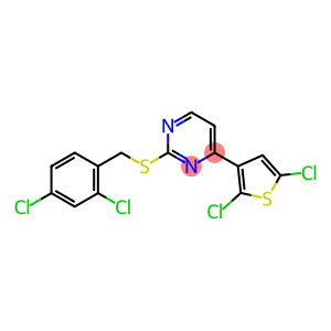 2-[(2,4-DICHLOROBENZYL)SULFANYL]-4-(2,5-DICHLORO-3-THIENYL)PYRIMIDINE