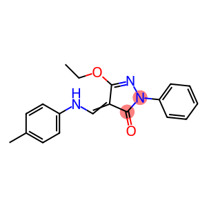5-ETHOXY-2-PHENYL-4-(4-TOLUIDINOMETHYLENE)-2,4-DIHYDRO-3H-PYRAZOL-3-ONE
