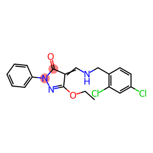 (4Z)-4-({[(2,4-dichlorophenyl)methyl]amino}methylidene)-3-ethoxy-1-phenyl-4,5-dihydro-1H-pyrazol-5-one