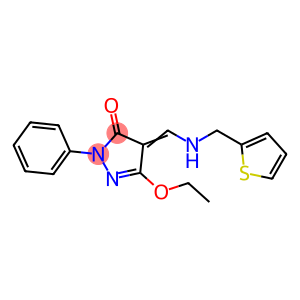 5-ETHOXY-2-PHENYL-4-([(2-THIENYLMETHYL)AMINO]METHYLENE)-2,4-DIHYDRO-3H-PYRAZOL-3-ONE