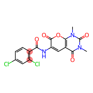 Benzamide, 2,4-dichloro-N-(1,3,4,7-tetrahydro-1,3-dimethyl-2,4,7-trioxo-2H-pyrano[2,3-d]pyrimidin-6-yl)-