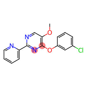 4-(3-CHLOROPHENOXY)-5-METHOXY-2-(2-PYRIDINYL)PYRIMIDINE
