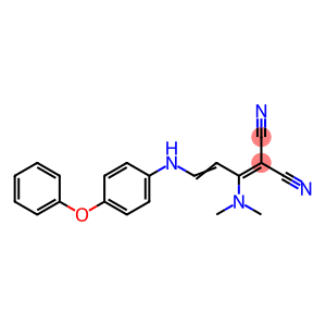 2-[1-(DIMETHYLAMINO)-3-(4-PHENOXYANILINO)-2-PROPENYLIDENE]MALONONITRILE