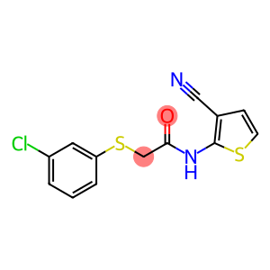 2-[(3-CHLOROPHENYL)SULFANYL]-N-(3-CYANO-2-THIENYL)ACETAMIDE