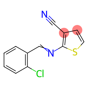 2-([(E)-(2-CHLOROPHENYL)METHYLIDENE]AMINO)-3-THIOPHENECARBONITRILE