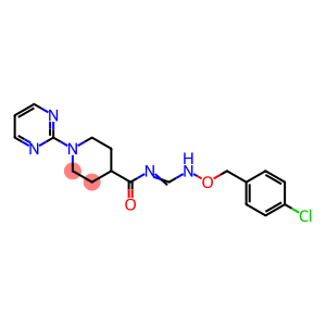 N-(([(4-CHLOROBENZYL)OXY]IMINO)METHYL)-1-(2-PYRIMIDINYL)-4-PIPERIDINECARBOXAMIDE