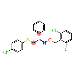 2-[(4-CHLOROPHENYL)SULFANYL]-1-PHENYL-1-ETHANONE O-(2,6-DICHLOROBENZYL)OXIME