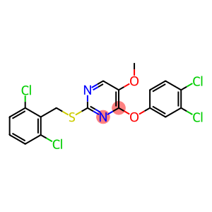 Pyrimidine, 4-(3,4-dichlorophenoxy)-2-[[(2,6-dichlorophenyl)methyl]thio]-5-methoxy-